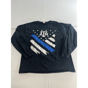 Texas A&M Long Sleeve T Shirt Size Large Black